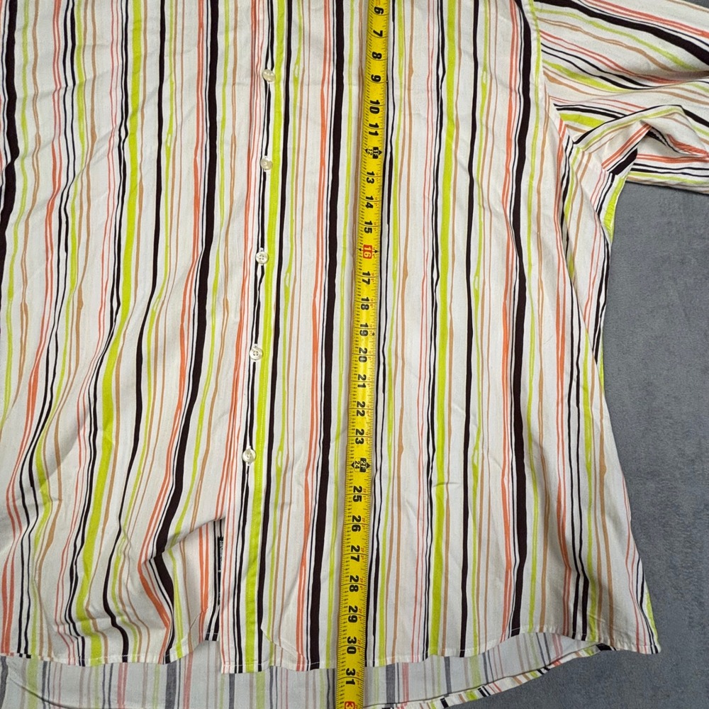 Rocawear Mens 3XL Button Down Shirt Multi Color Stripe Long Sleeve Cotton Y2K - Picture 6 of 9